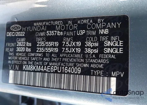 2023 Hyundai Ioniq 5 Se z USA, uszkodzony, nr VIN KM8KM4AE6PU164009